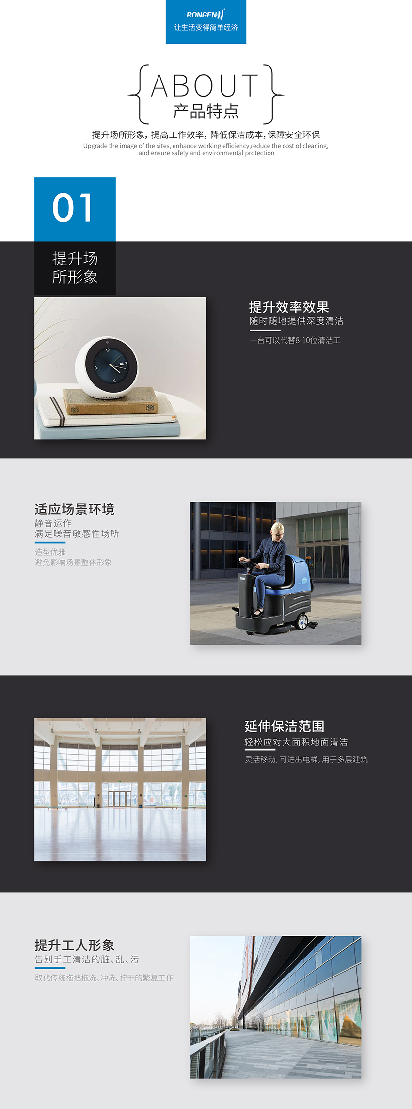 R-XBEN洗地機的產品特點圖 R-XBEN洗地機的產品特點圖